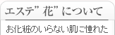 エステ花について　お化粧のいらない肌に憧れたことはありませんか？